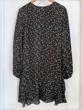 Theory Black Dress with Yellow Star Print
